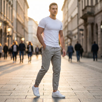 Pantalon cargo confortable et fonctionnel à rangements multiples